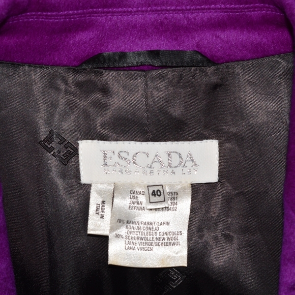 Vintage Jacket by ESCADA Margaretha Ley Early Germany Italy 1990s - Picture 12 of 13